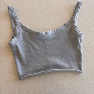 Women's Gray Ribbed Crop Top gymshark